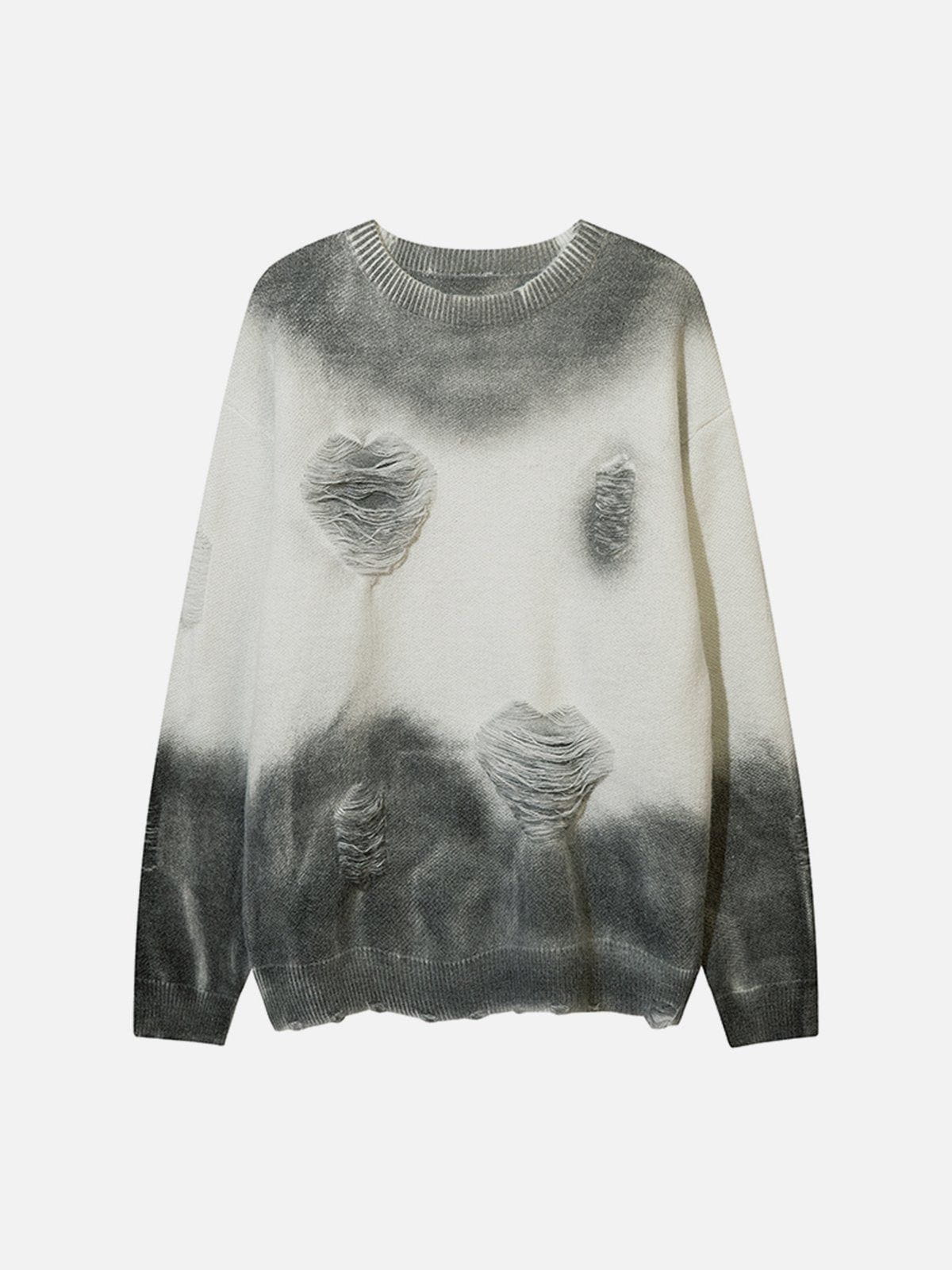 Talishko™ – Vintage Tie-Dye Hole Sweater