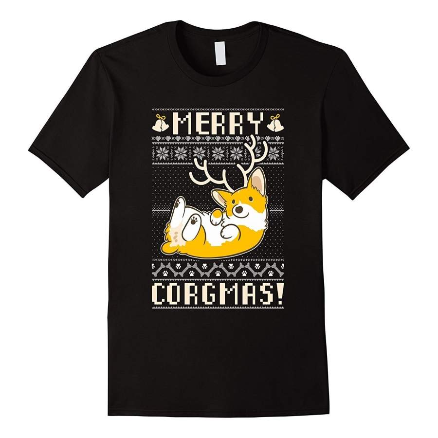 Merry Corgmas For Corgi Parents T Shirt Men Sports T-Shirt Short Sleeve T-Shirt