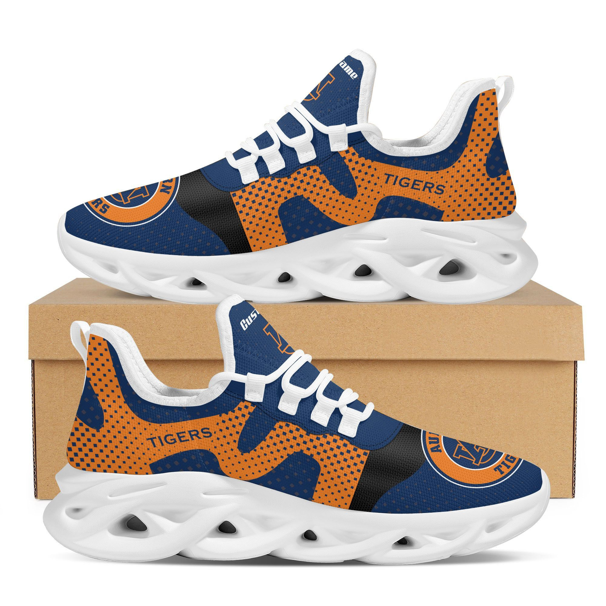 Auburn Tigers Custom Name Sports Best Seller Design Max Soul Shoes  Auburn University