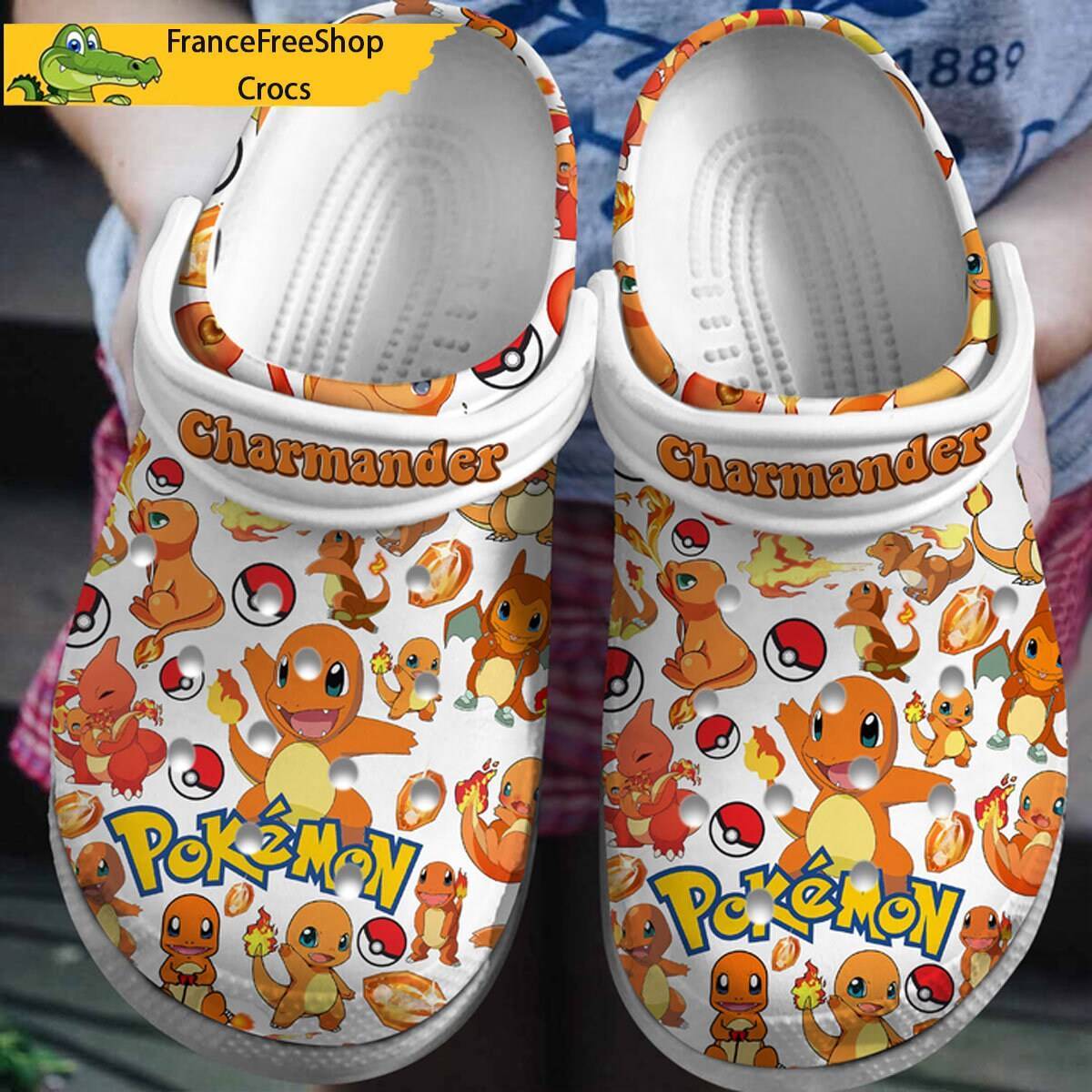 Charmander Pokemon Personalized Slip On Clogs Unique Summer Footwear