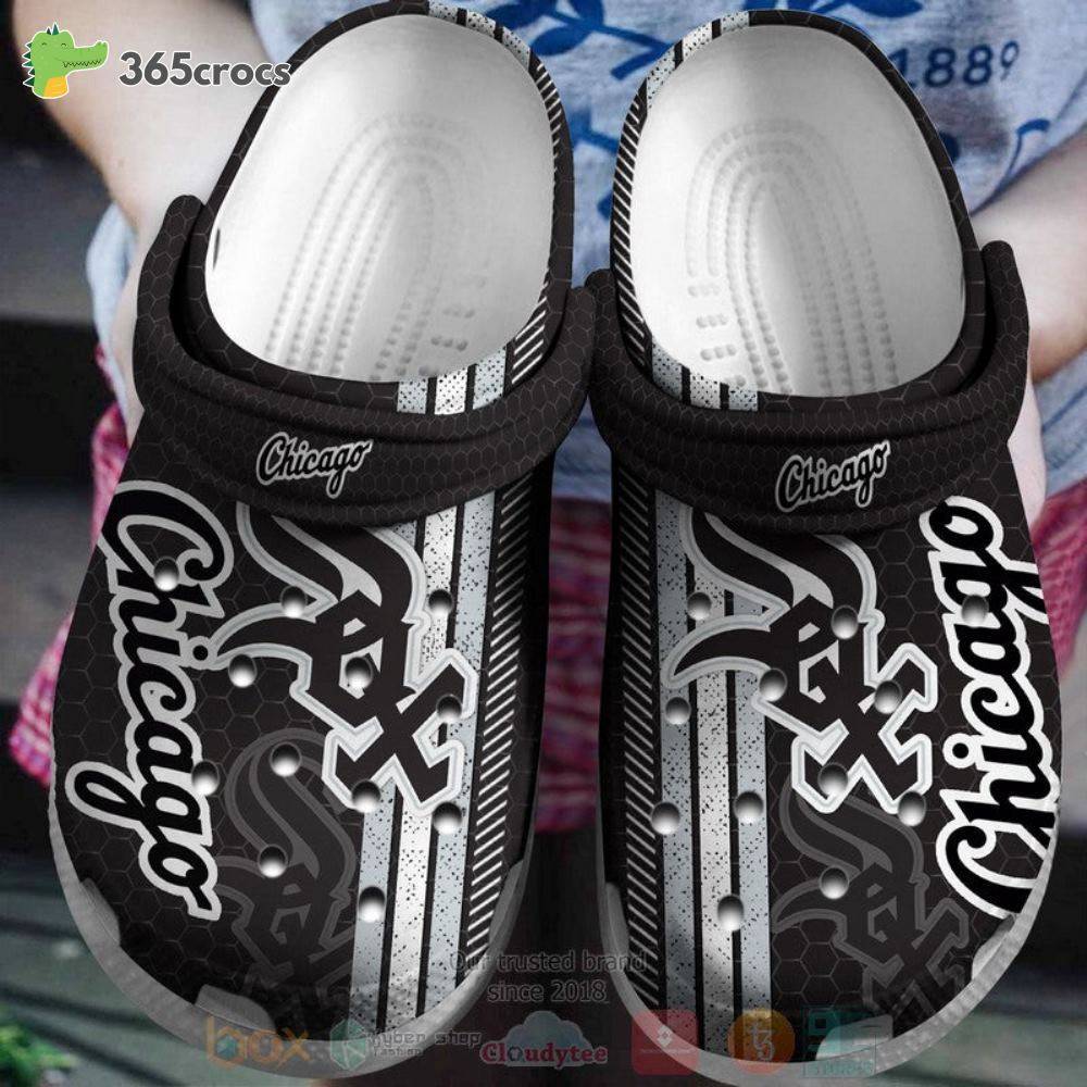 Chicago White Sox Black-White Mlb Crocss Clog Shoes