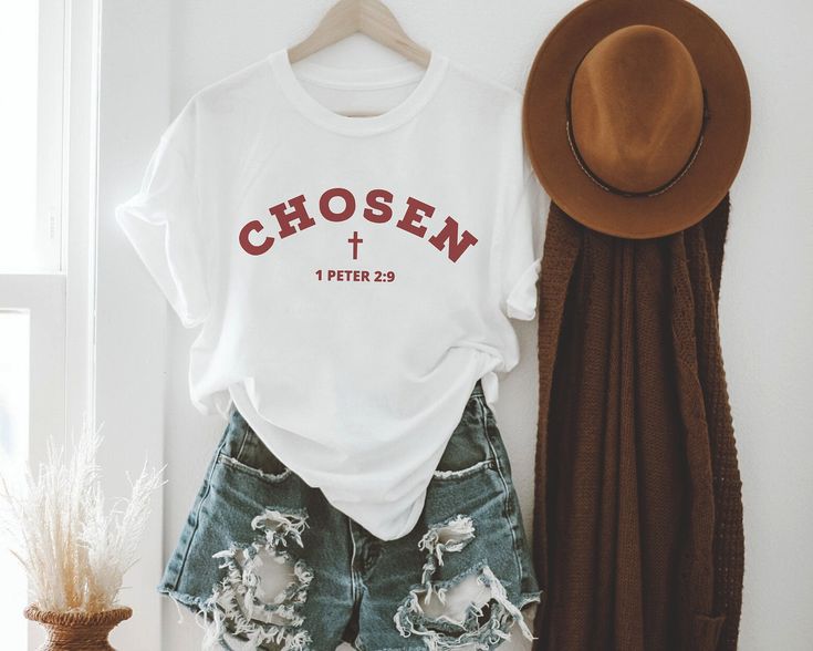 Chosen 1 Peter 29 Chosen Shirt Womens Christian Shirt Mens Christian Shirts Bible Verse Shirt Faith Shirt