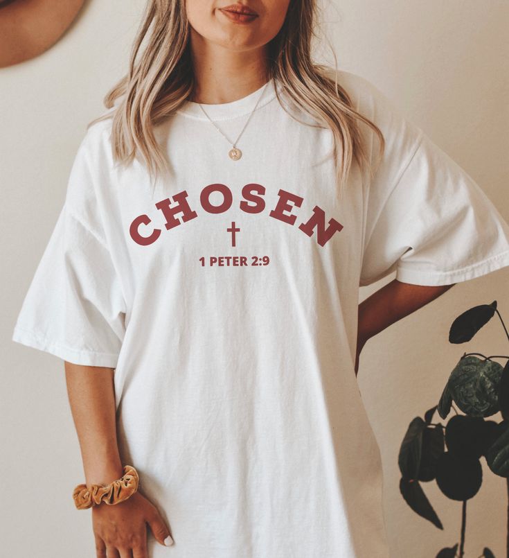 Chosen 1 Peter 29 Chosen Shirt Womens Christian Shirt Mens Christian Shirts Bible Verse Shirt Faith Shirt Verse Shirt Christian Apparel