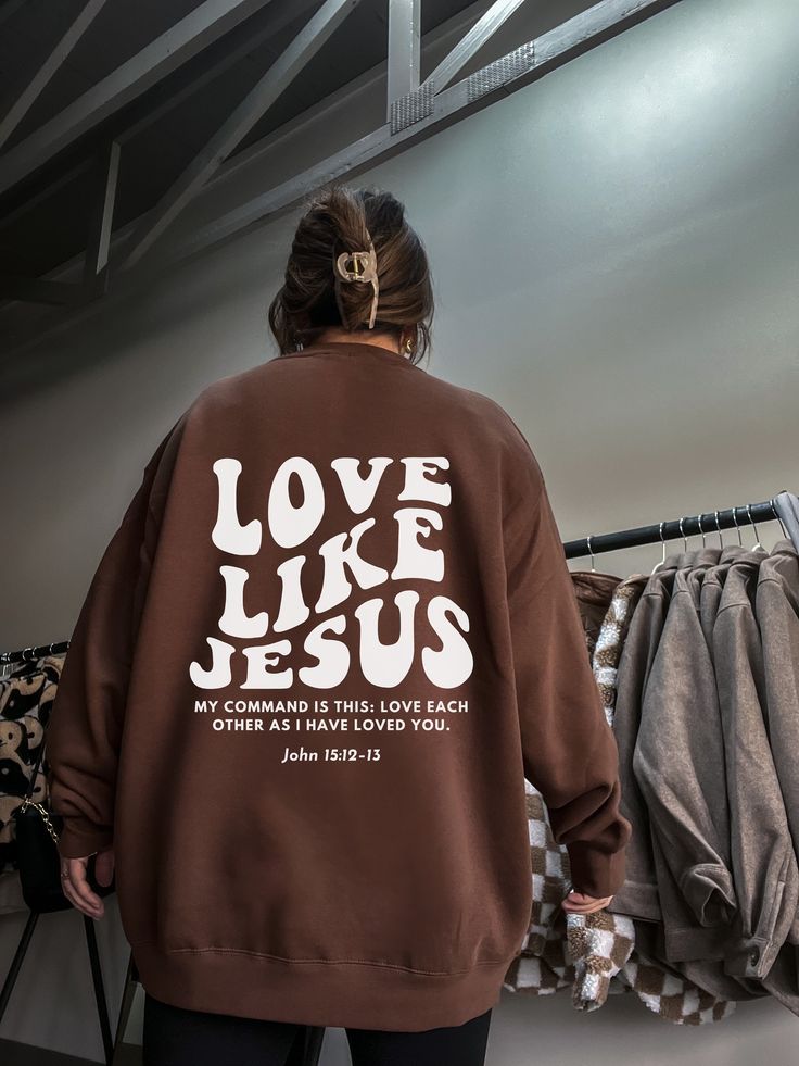 Christian Crewneck, Love Like Jesus Sweatshirt, Bible verse shirt, Christian merch, Christian streetwear, Faith based shirt, Jesus sweater