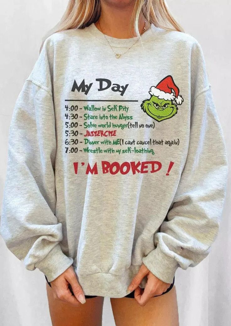 Christmas Crewneck Sweatshirt, Grinch My Day I’m Booked Crewneck, Christmas Sweatshirt ,Grinch Sweatshirt,Christmas Gifts,Family Sweatshirt