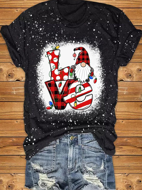 Christmas Sequin Print Short Sleeve T-Shirt