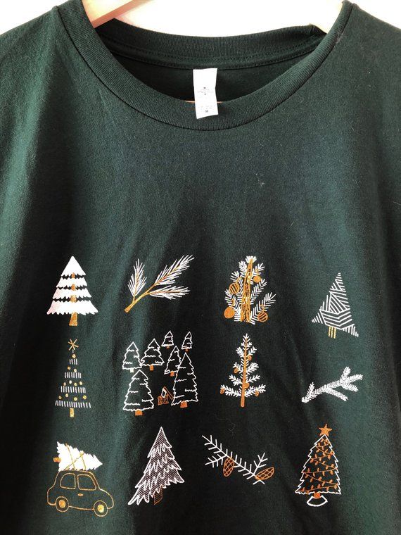 Christmas T-Shirt, Holiday Shirt, Screen Print Shirt, Christmas Tree Shirt