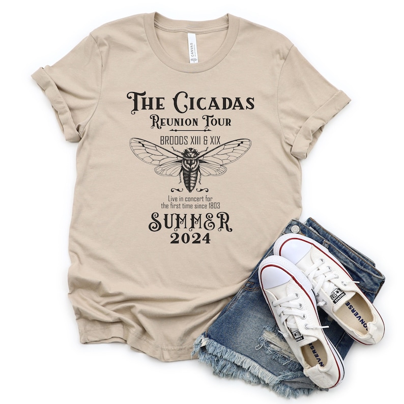 Cicada Shirt 2024 Cicada Emergence Unisex Jersey Short Sleeve Tee Funny Cicada Concert T-shirt Bug Humor Goblincore Insect Tee Nature Lover