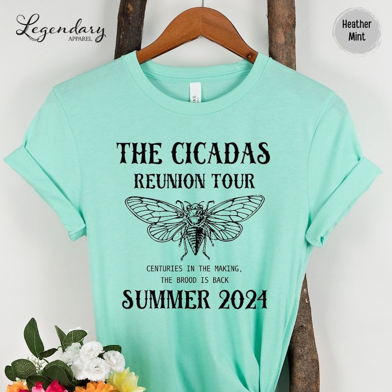 Cicada Shirt 2024 Cicada Reunion Tee Funny Cicada Concert T-shirt Bug Humor Goblincore Insect Tee Shirts Nature Lover Gift