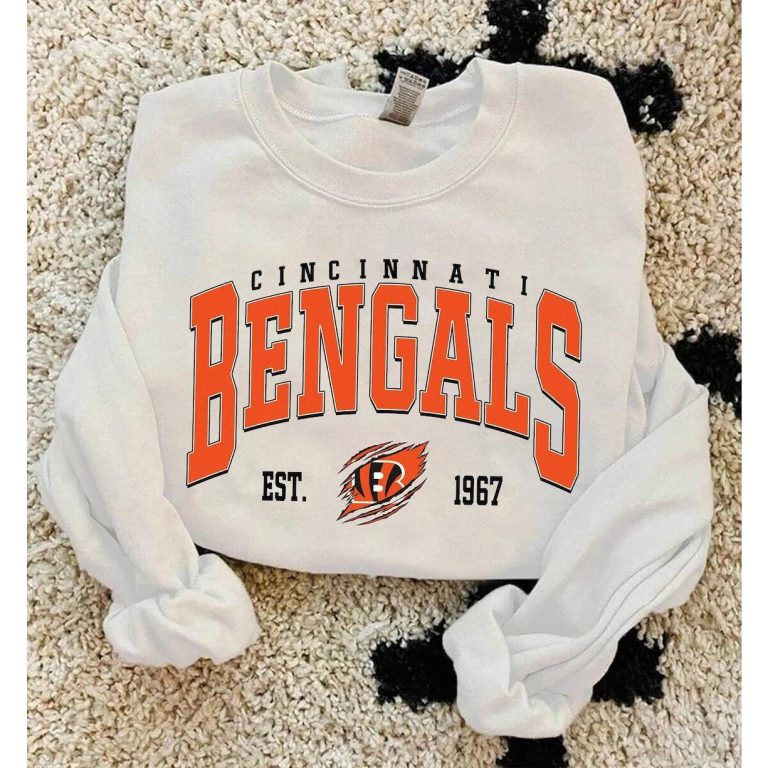 Cincinnati Bengal Football Sweatshirt, Cincinnati Bengal Shirt, Bengal Shirt, Vintage Cincinnati Bengal Football Shirt Gift for fans