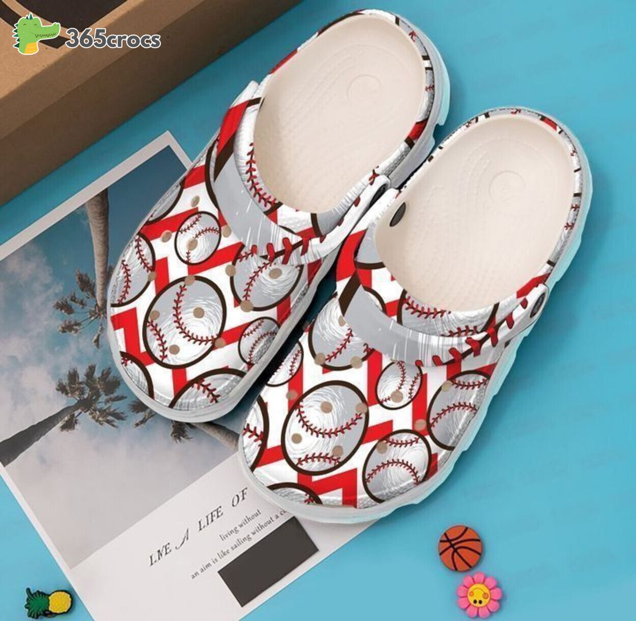 Classic Clogs Shoes Baseball Pattern Inspired Comfortable Footwear Design