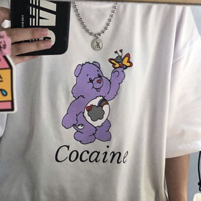 Cocaine” care bear tee