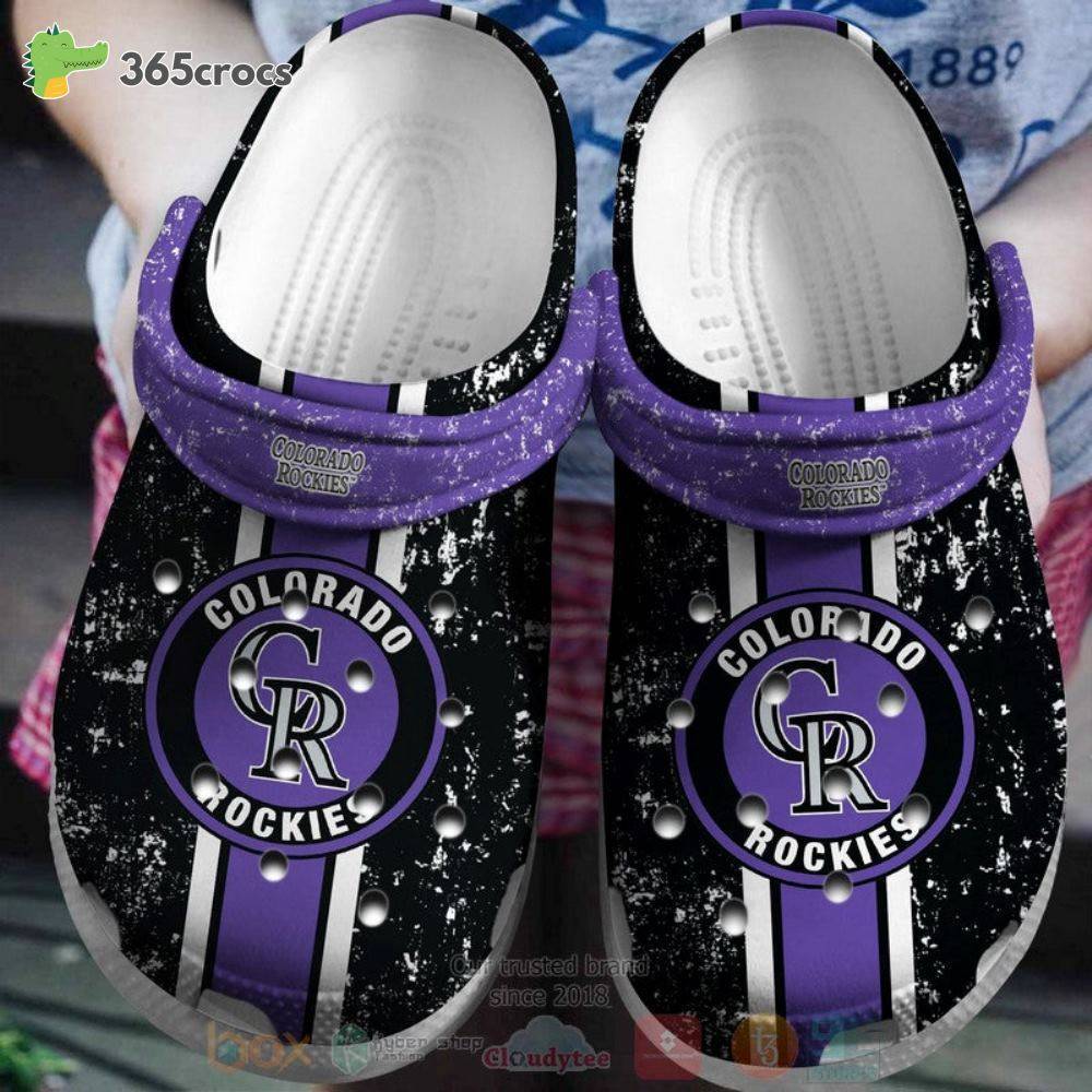 Colorado Rockies Purple-Black Mlb Crocss Clog Shoes