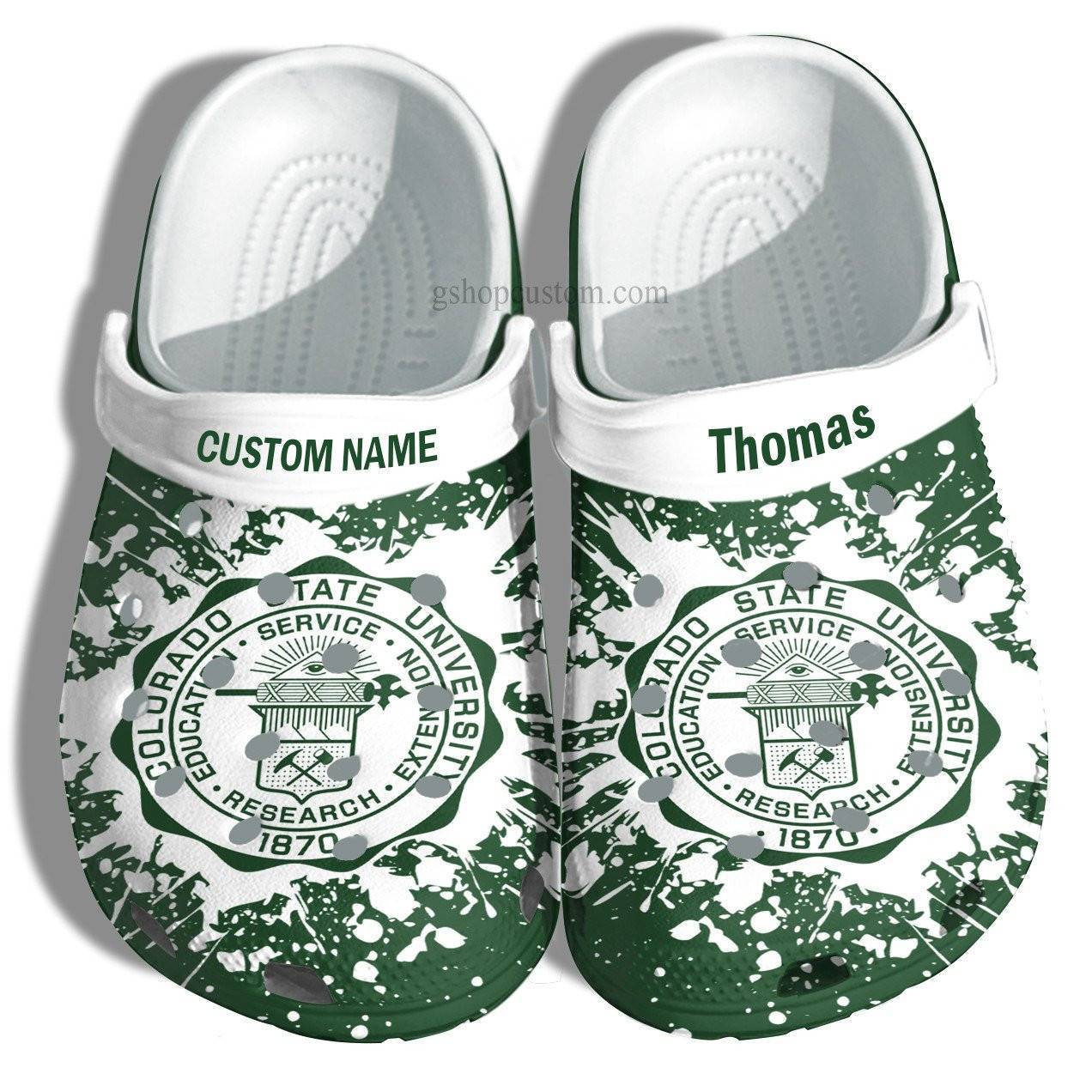 Colorado State University Graduation Gifts Croc Crocss Clog Shoes Customize – Admission Gift Crocss Clog Shoes