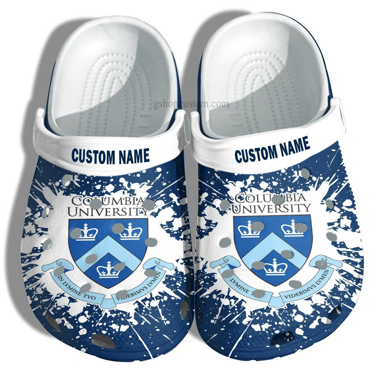 Columbia University Croc Crocss Clog Shoes Customize – University Graduation Gifts Crocss Clog Shoes Admission Gift