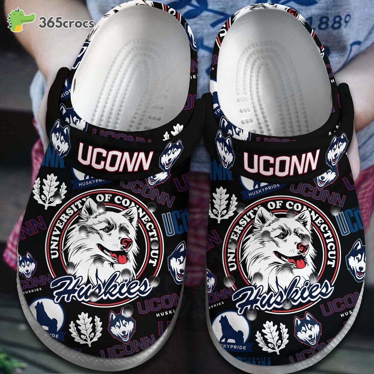 Connecticut Huskies NCAA Basketball Fans Comfortable Crocss Clog Shoes