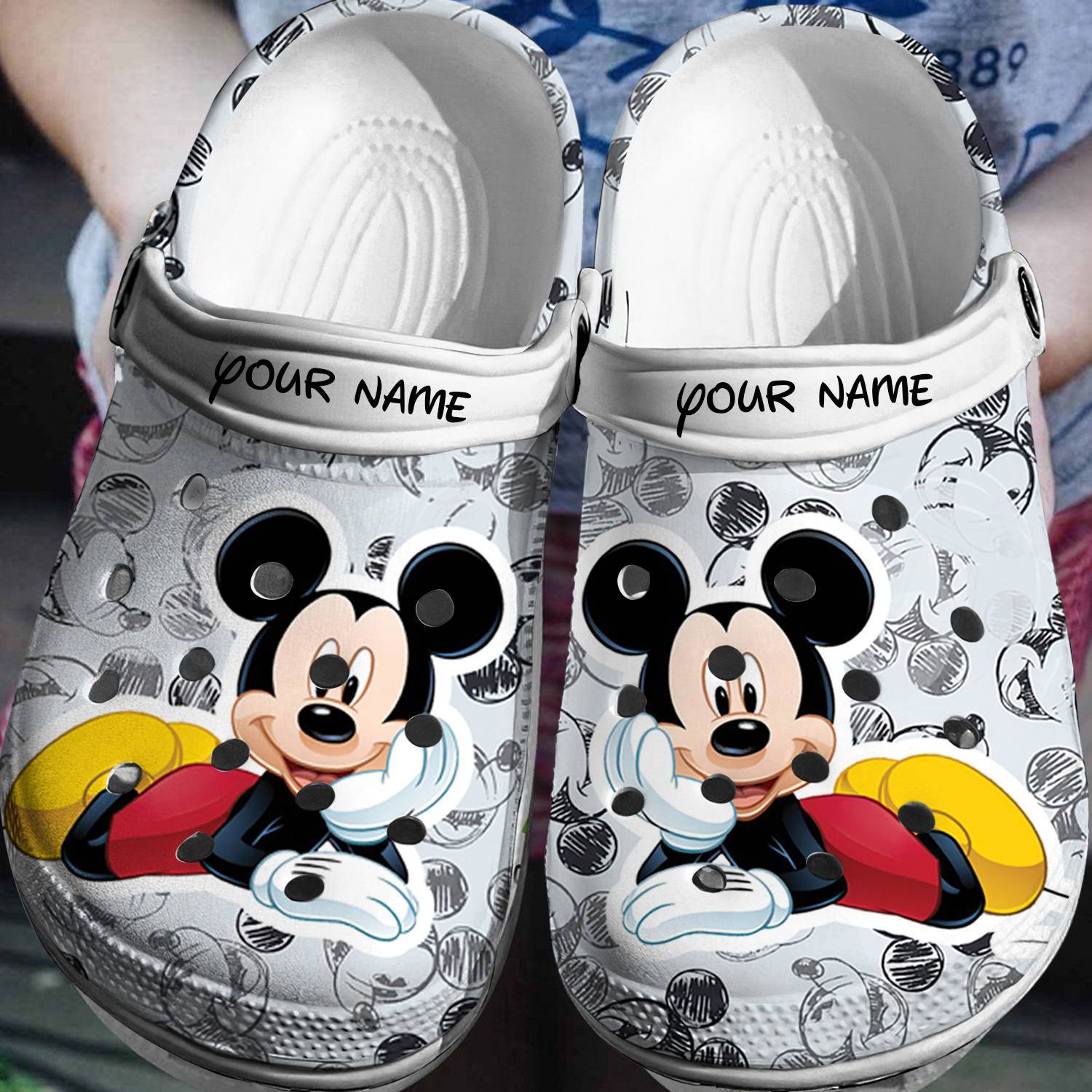 Custom Mickey Magic: Personalized 3D Clog Shoes Inspired by the Iconic Mickey Mouse!