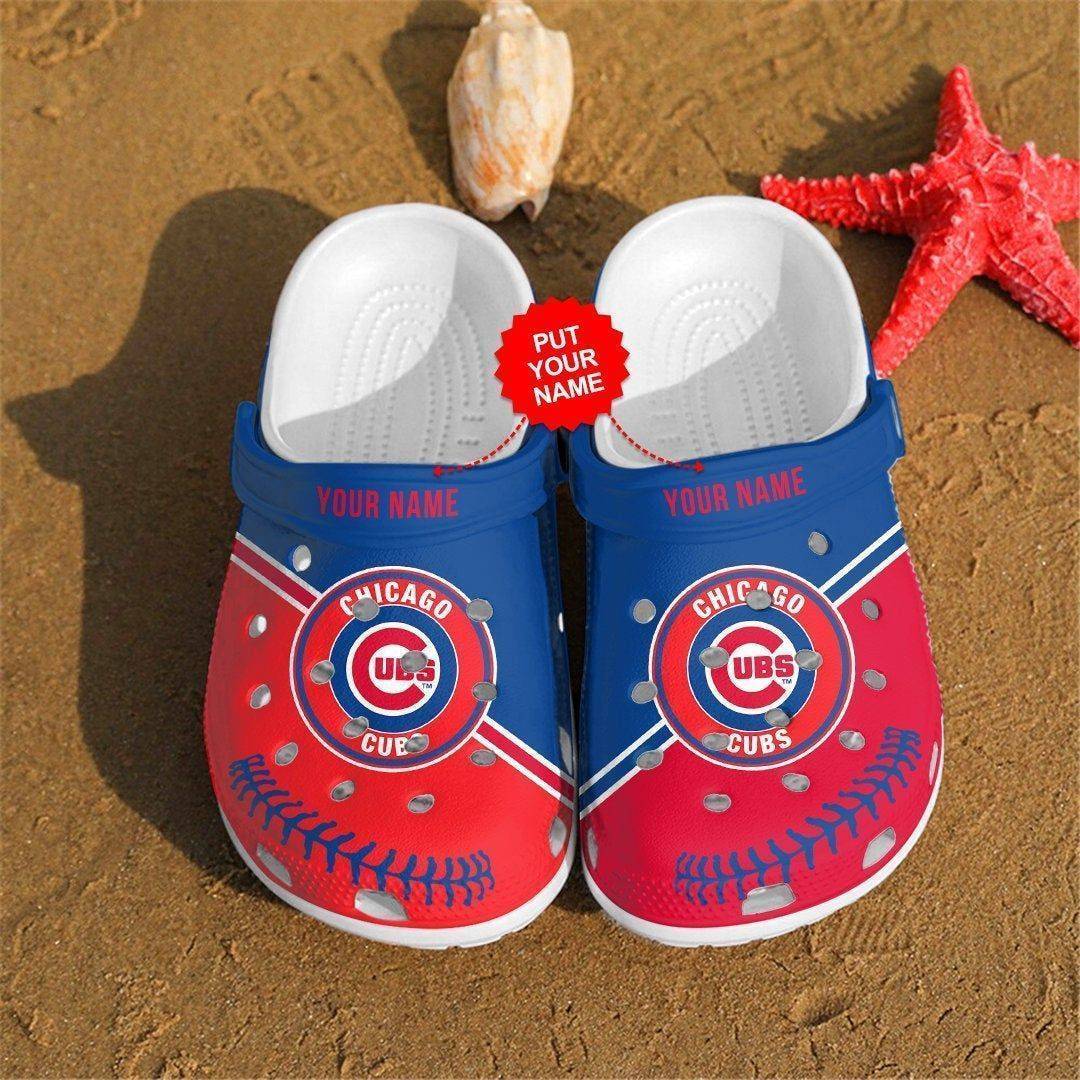 Custom Name Chicago Cubs Gift For Mlb 5 Fans Rubber Crocss Clog Shoescrocband
