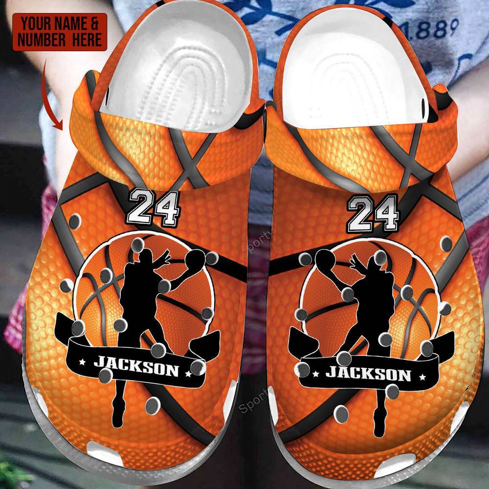 Custom Name Number Basketball Player Hoop Clogs Crocss Shoes