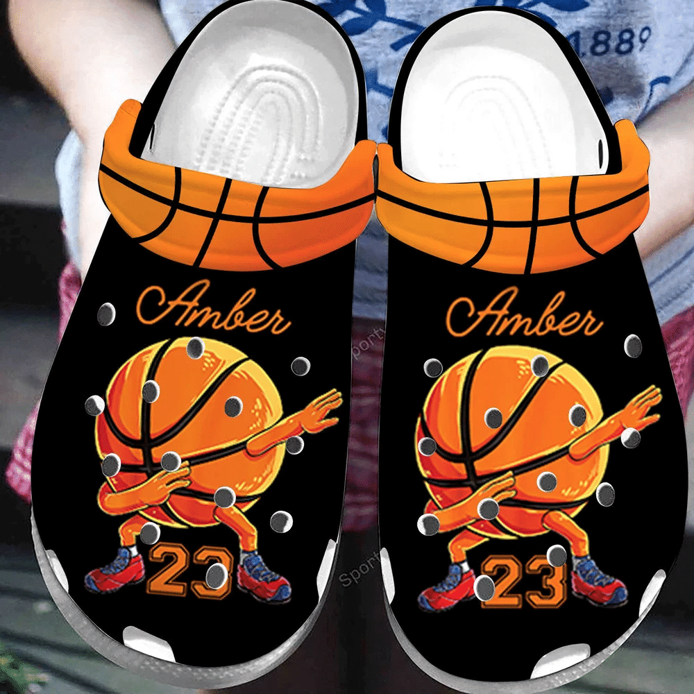 Custom Name Number Funny Basketball Dab Clogs Crocss Shoes