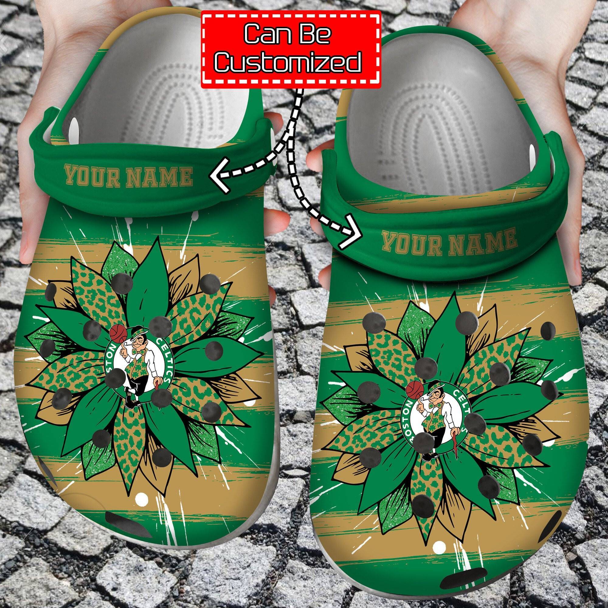 Custom Team Logo Name Basketball Spirit Sunflower New Crocss Style Clog Shoes