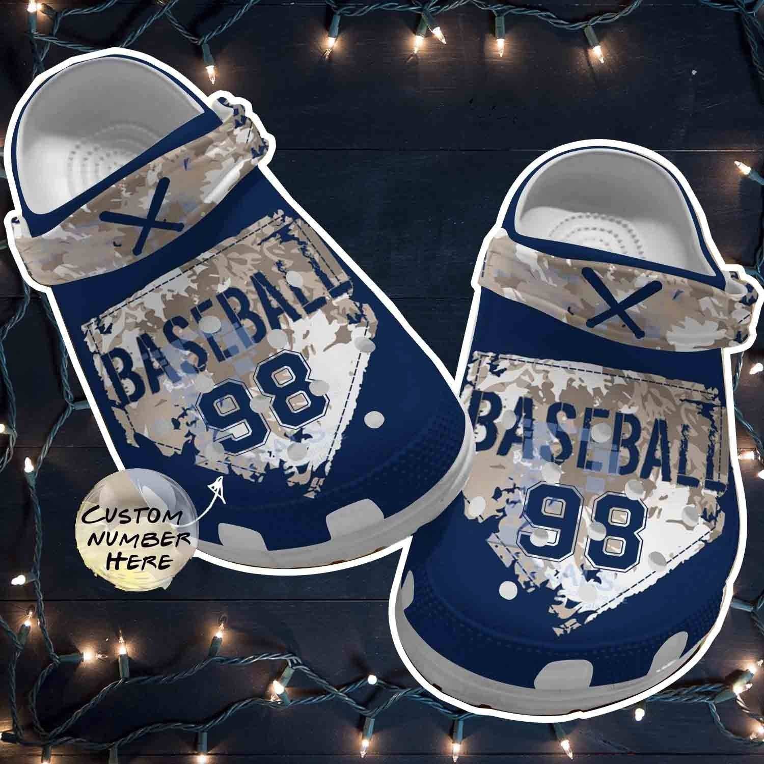 Customize Number Player Baseball clog Crocss Shoes Camo Color For Men Women