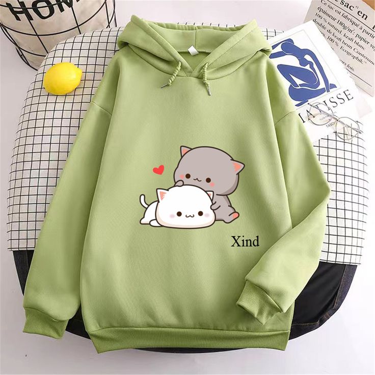 Cute Cartoon pet Cat personalized Hoodie,Super Soft And Comfy thicken Pullover Sweatshirts Men Unisex Long Sleeve Kawaii Clothes