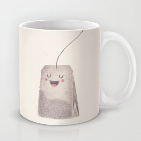 Cute Face Tea Bag  Mug