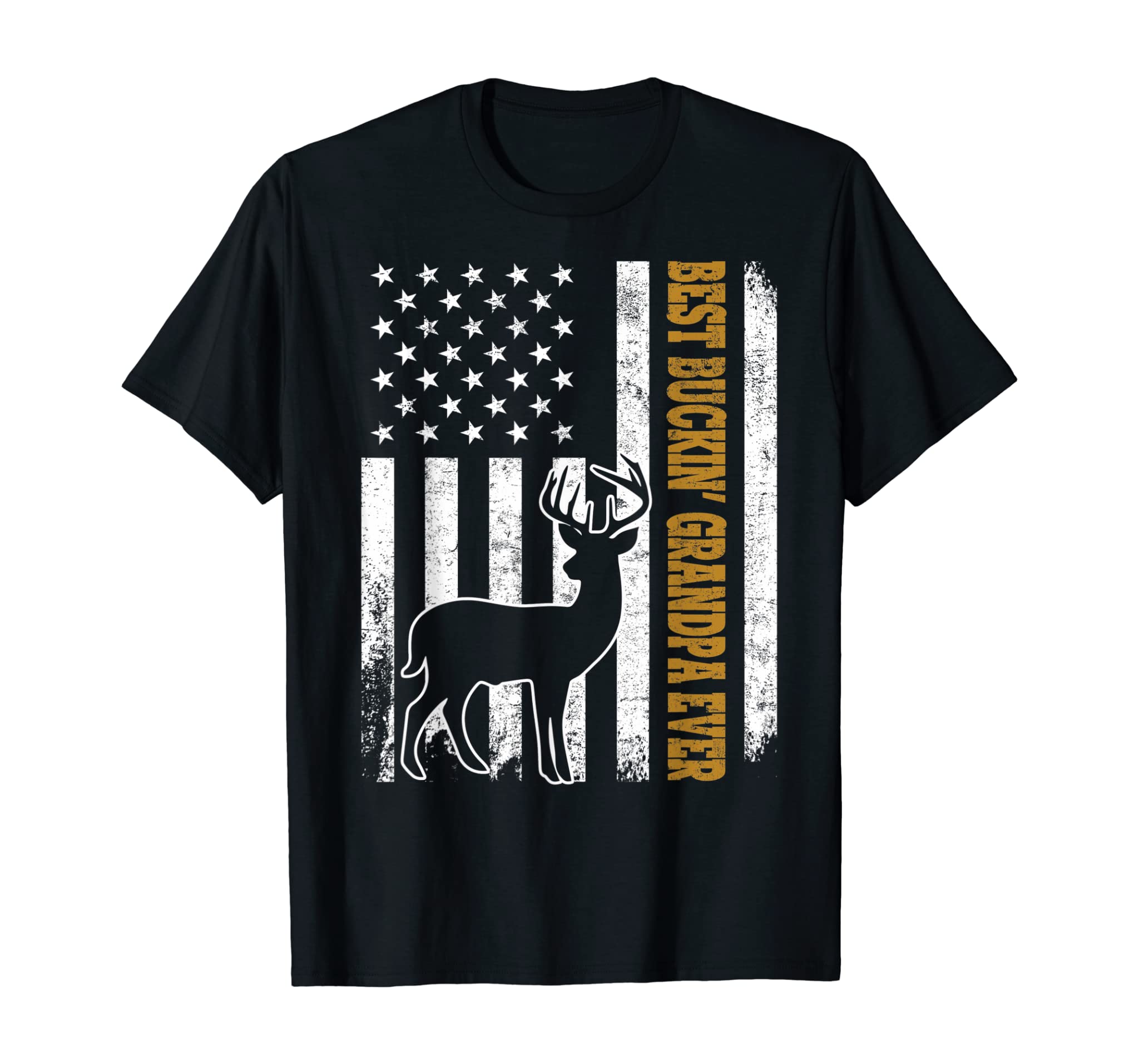 American Flag Best Buckin Grandpa Ever Shirt Father Day Gift