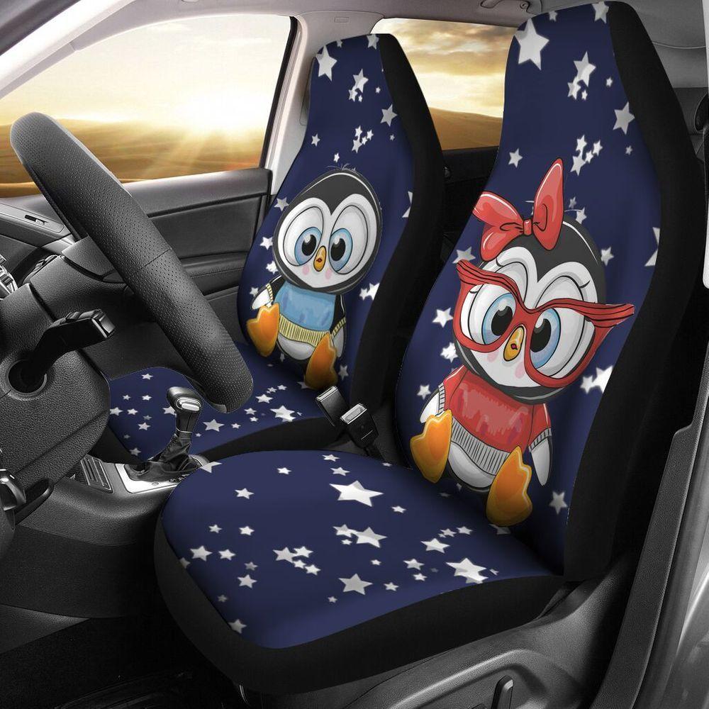 FUN CAR DECOR PENGUIN STARS SEAT COVERS