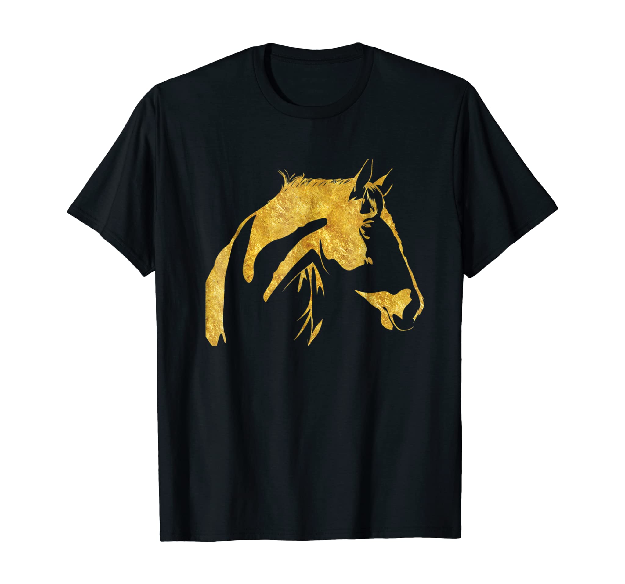 Beautiful Horse Shirt for Girls Women Men – Gold