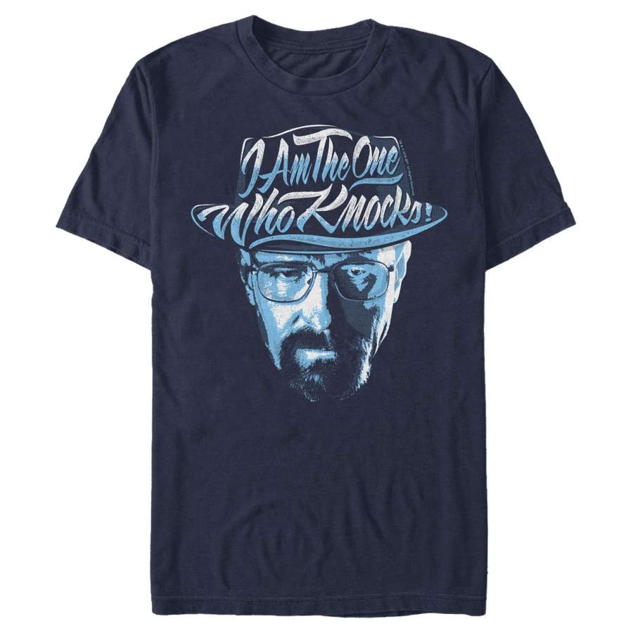 Breaking Bad Men’s Walter One Who Knocks Quote  T Shirt