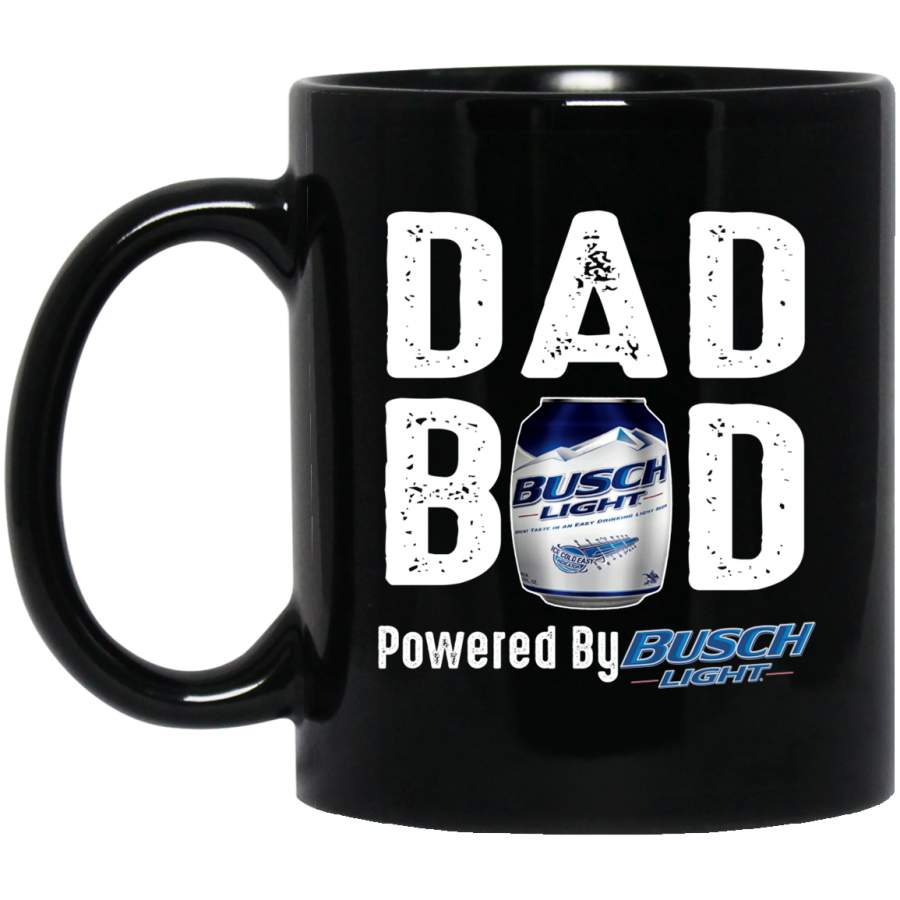 Mummy Tee Dad BOD Powered by Busch Light Black Mug