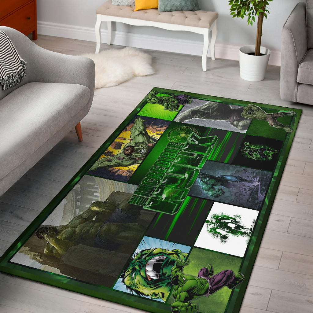 Angry Hulk The Incredible Hulk Area Rug Movie Home Decor Custom For Fans Nt042002