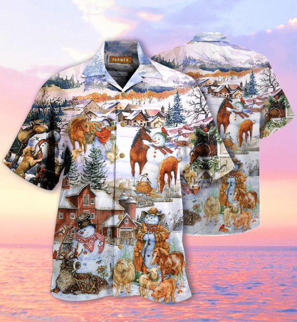 Amazing Farm On Christmas Days Hawaii Shirt For Men Women Ha65090