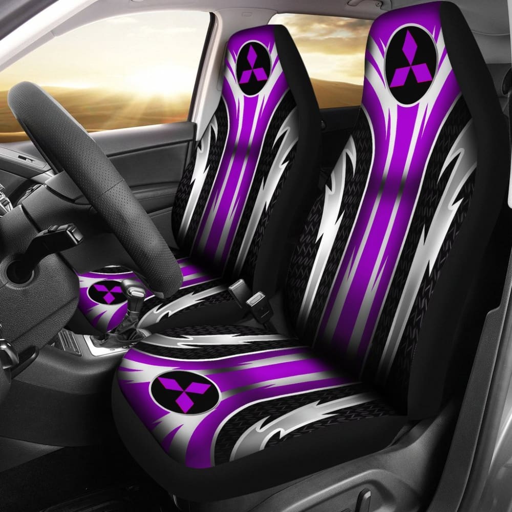 2 Front Mitsubishi Seat Covers Purple 144627