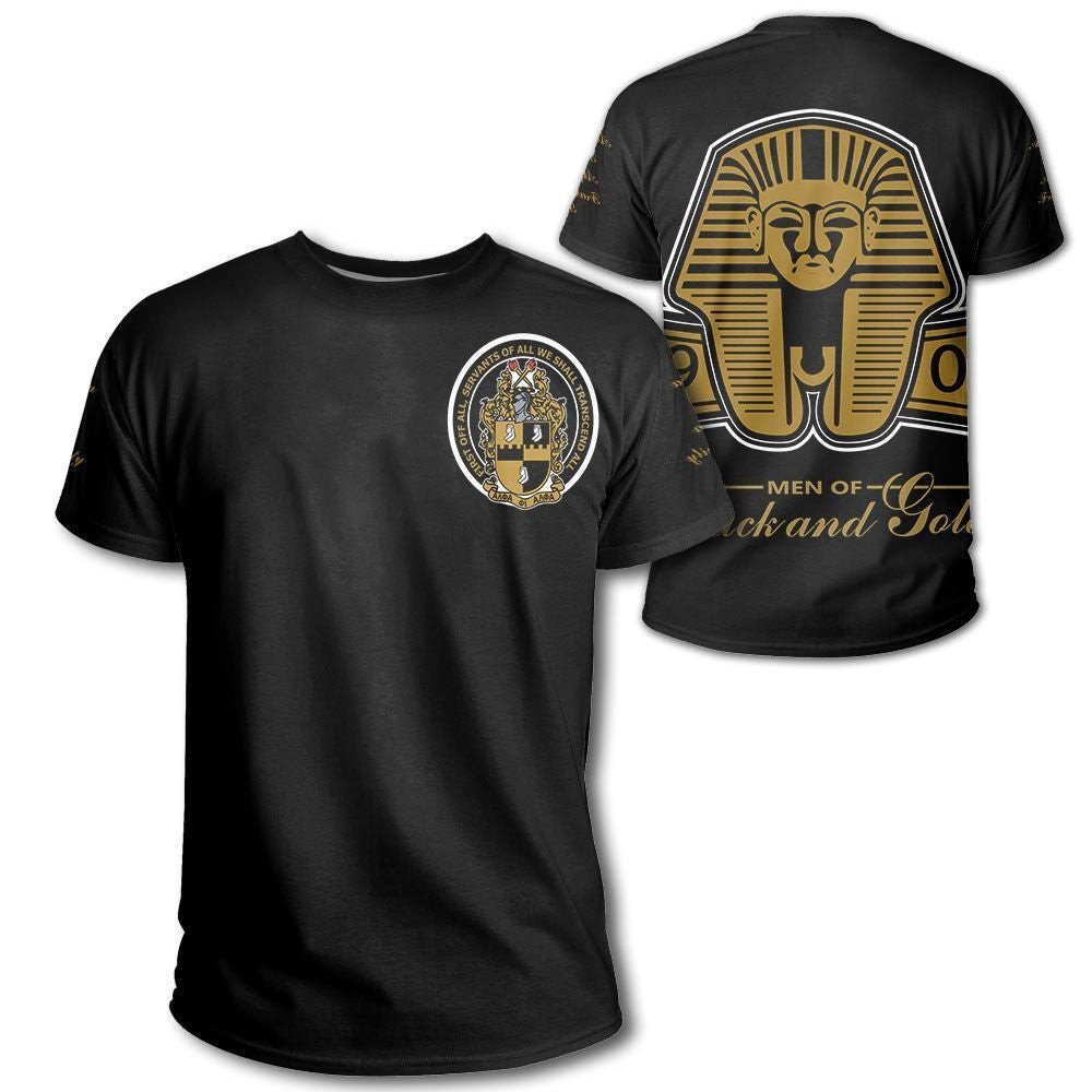 Fraternity Tshirt – Black And Gold Alpha Phi Alpha Giza Tshirt ...