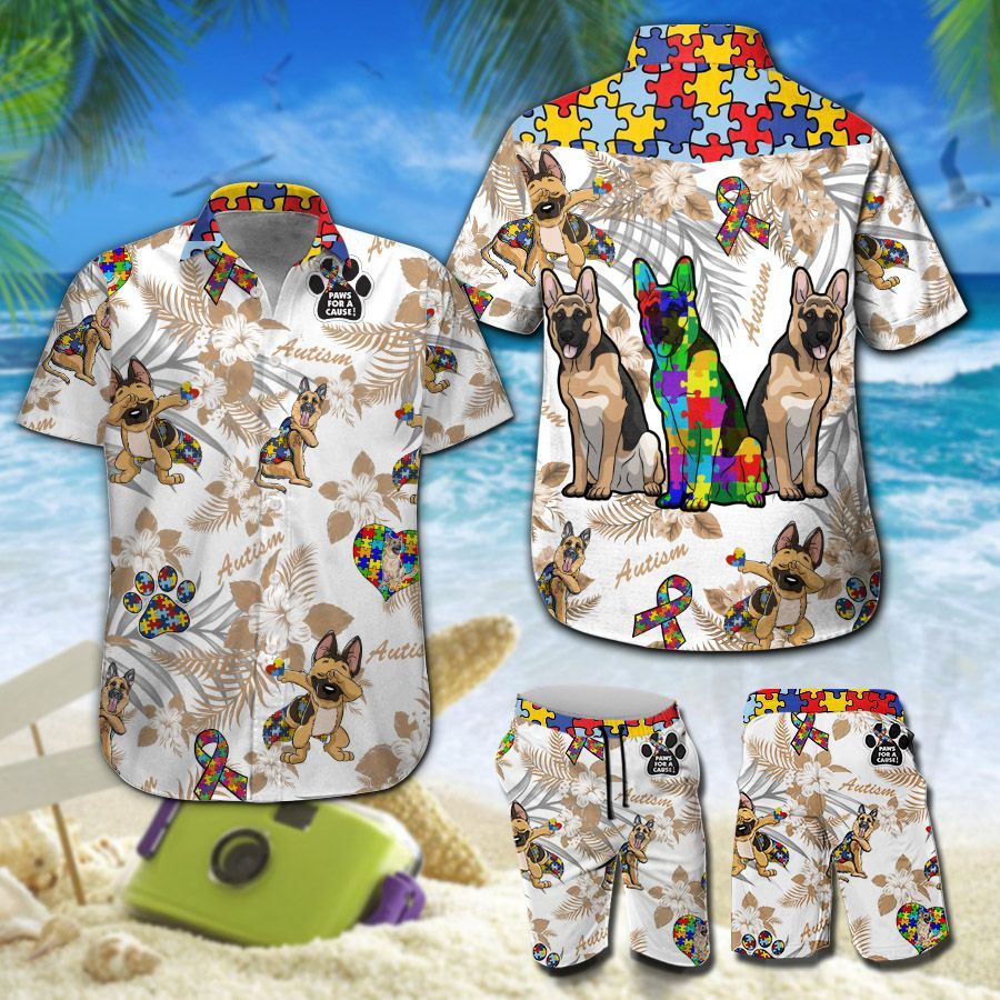 German Shepherd Autism Hawaii Shirt 205 Ha51217