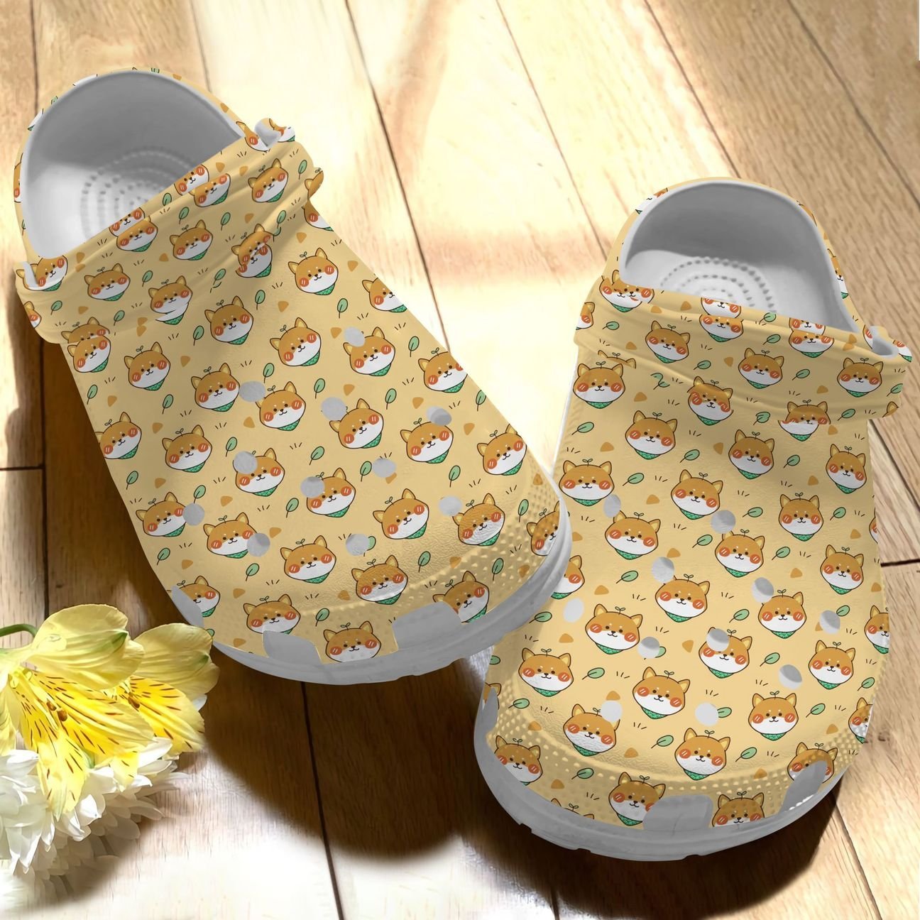 Shiba Personalize Clog, Custom Name, Text, Fashion Style For Women, Men, Kid, Print 3D Cute Shiba