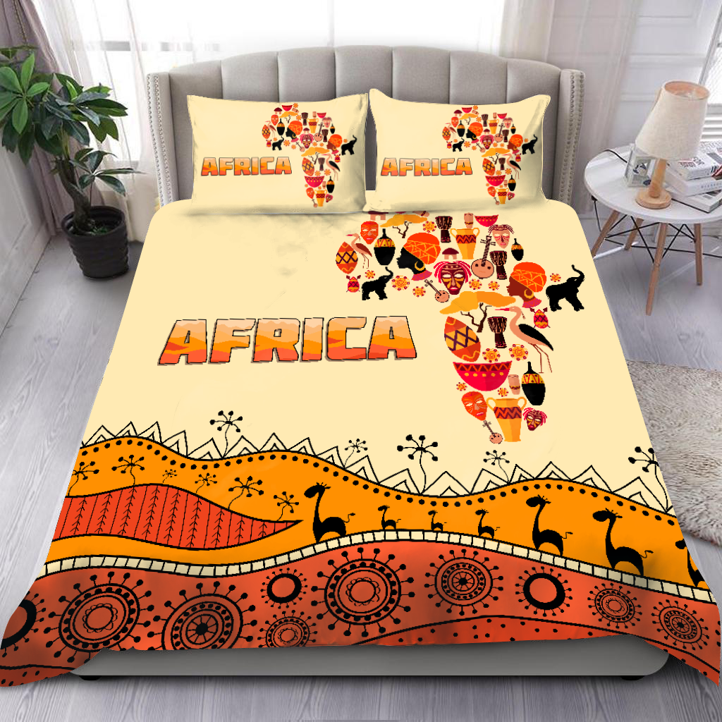 Tmarc Tee African Map Bedding Set-Ml