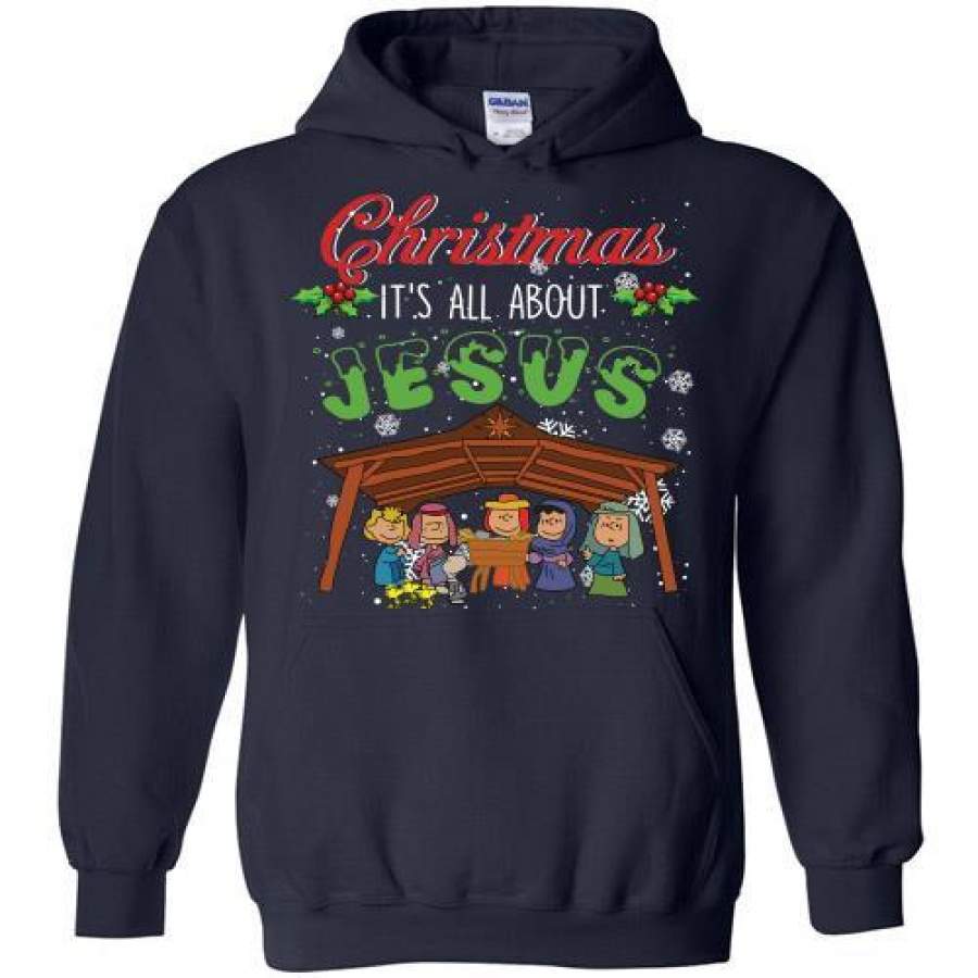 Christmas It’s All About Jesus Peanuts In Bethlehem Hoodie