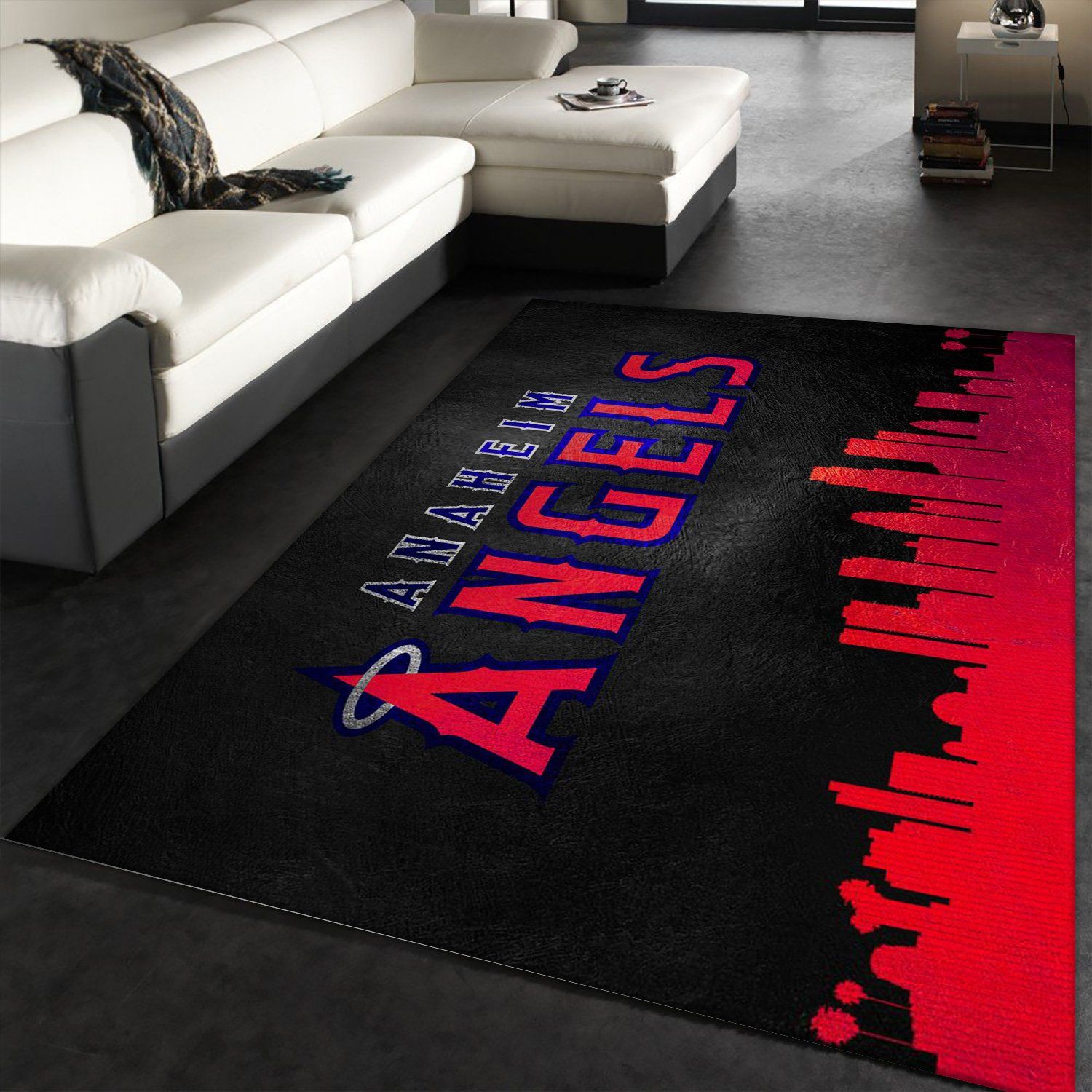 Los Angeles Angels Skyline Area Rug Kitchen Rug Christmas Gift Us Decor