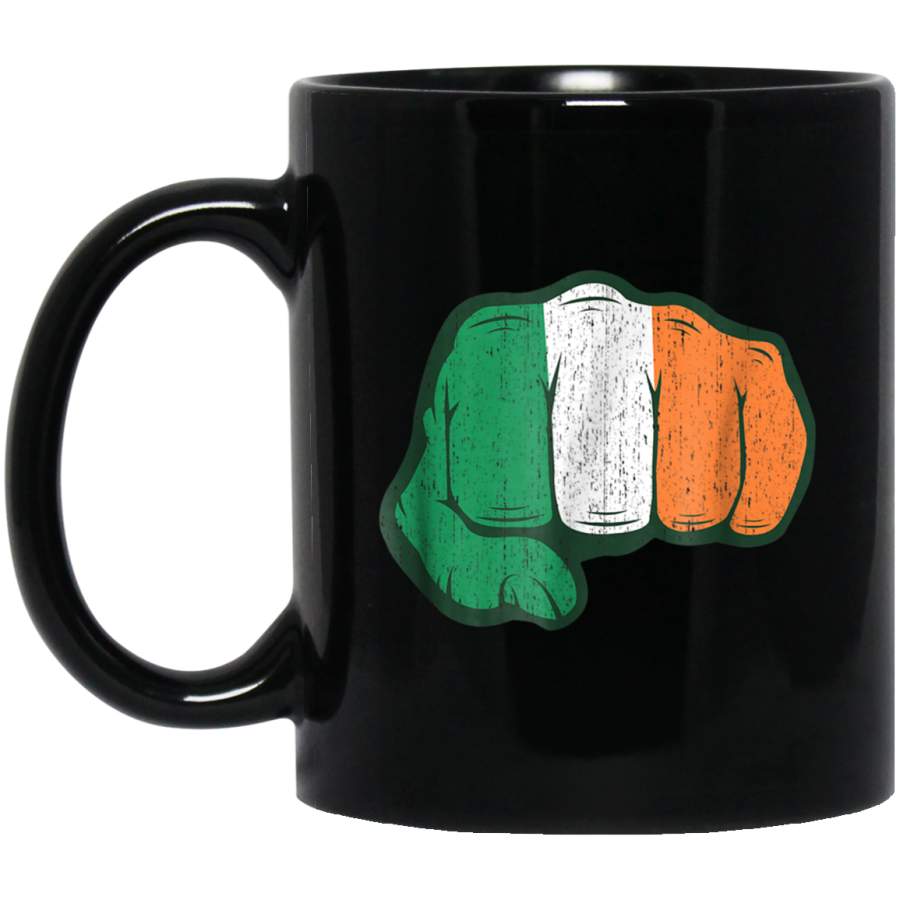 Irish Flag Mug  Vintage Ireland fist Mug