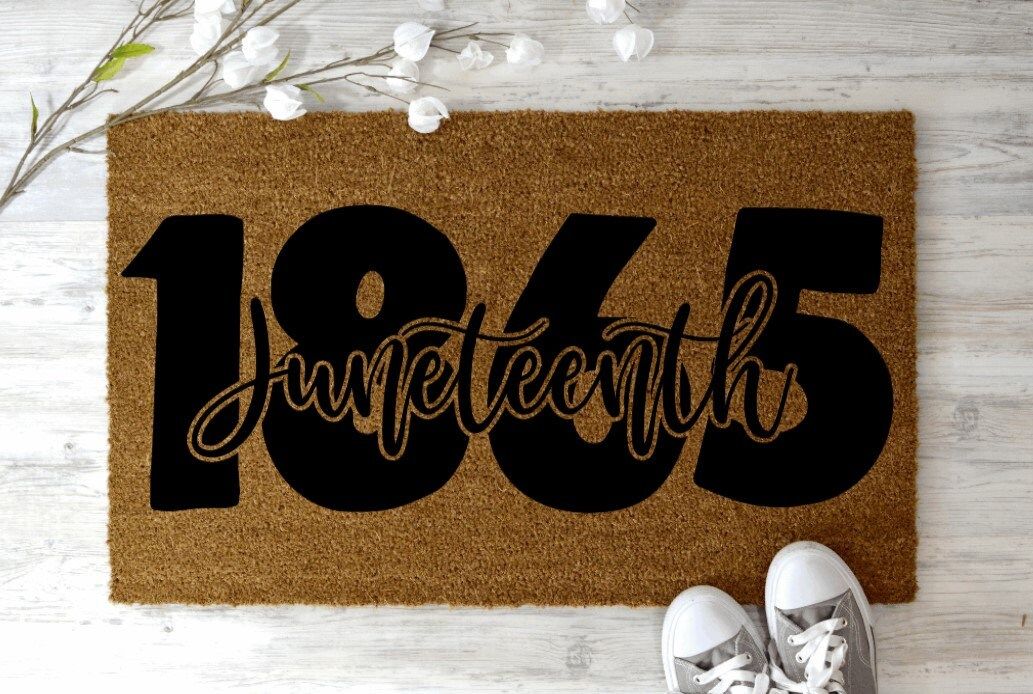 Juneteenth  Doormat | 1865 Doormat | Home Decor | Coir Mat | Welcome Mat | Coir Doormat | Black Pride | Black Freedom