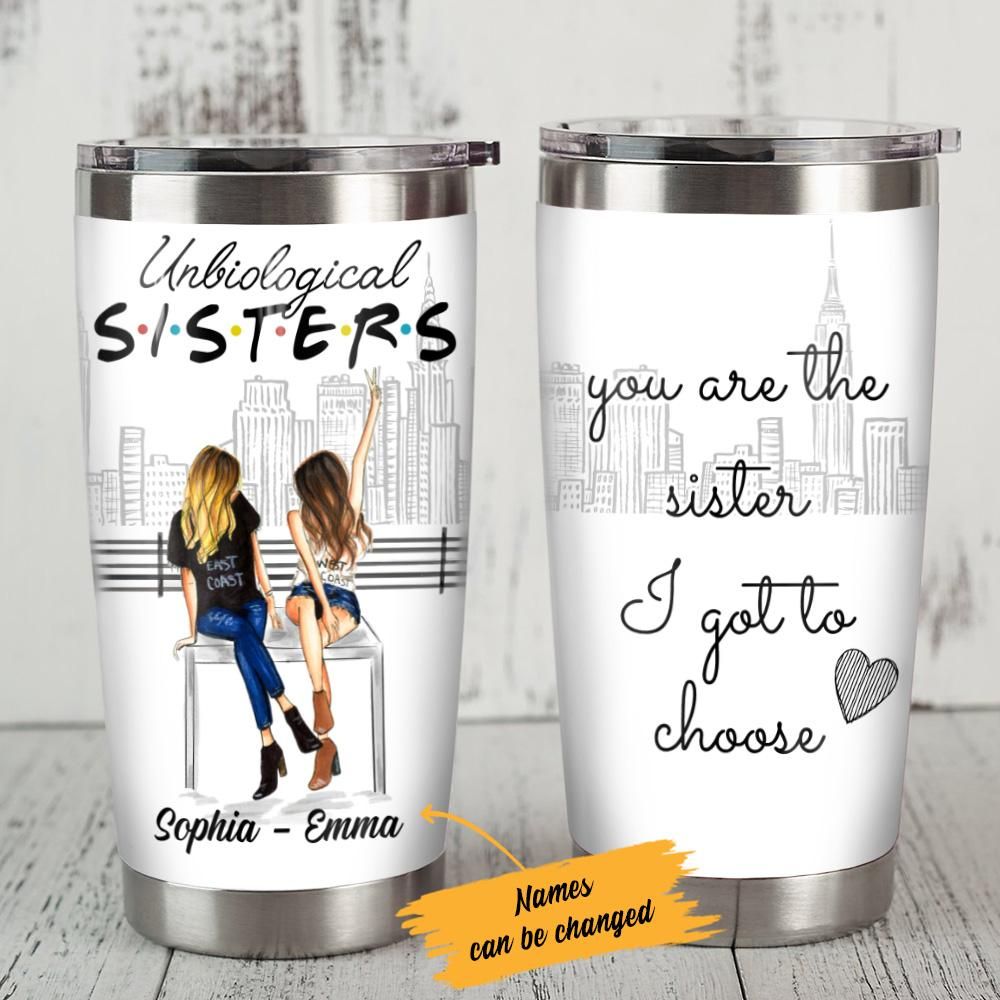 Personalized Not Sisters By Blood Girl Friends Steel Tumbler AG61 28O53