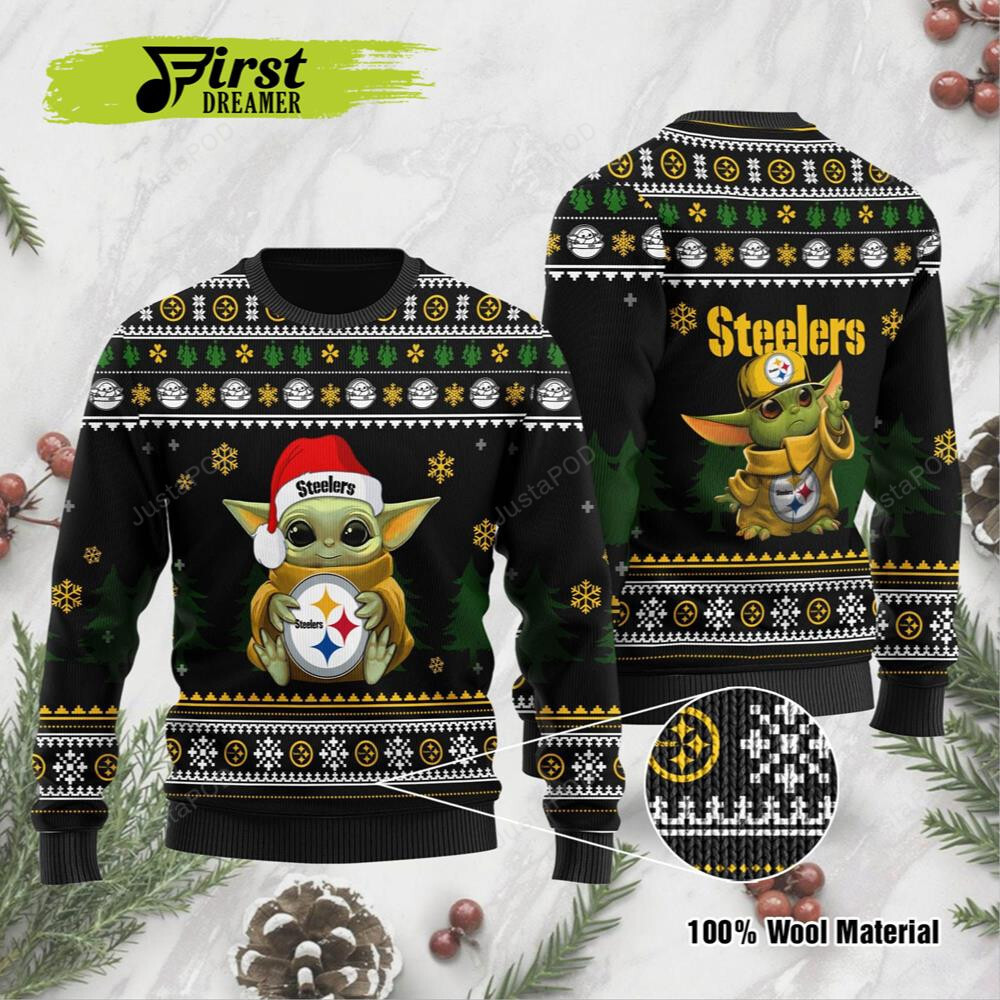 Yoda Baby Love Pittsburgh Steelers Ugly Sweater