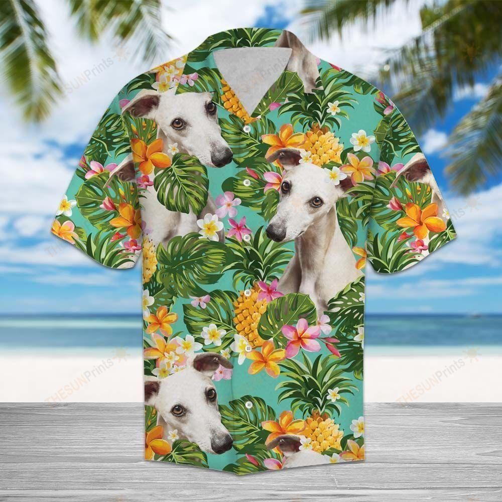 Tropical Pineapple Whippet Aloha Hawaiian Shirt Colorful Short Sleeve Summer Beach Casual Shirt For Men And Women