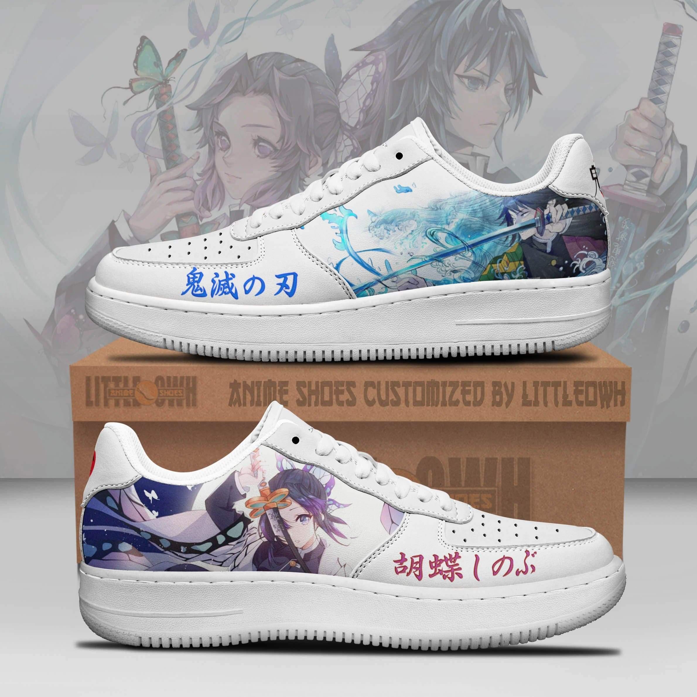 Giyu X Shinobu Air Sneakers Custom Demon Slayer Anime Shoes