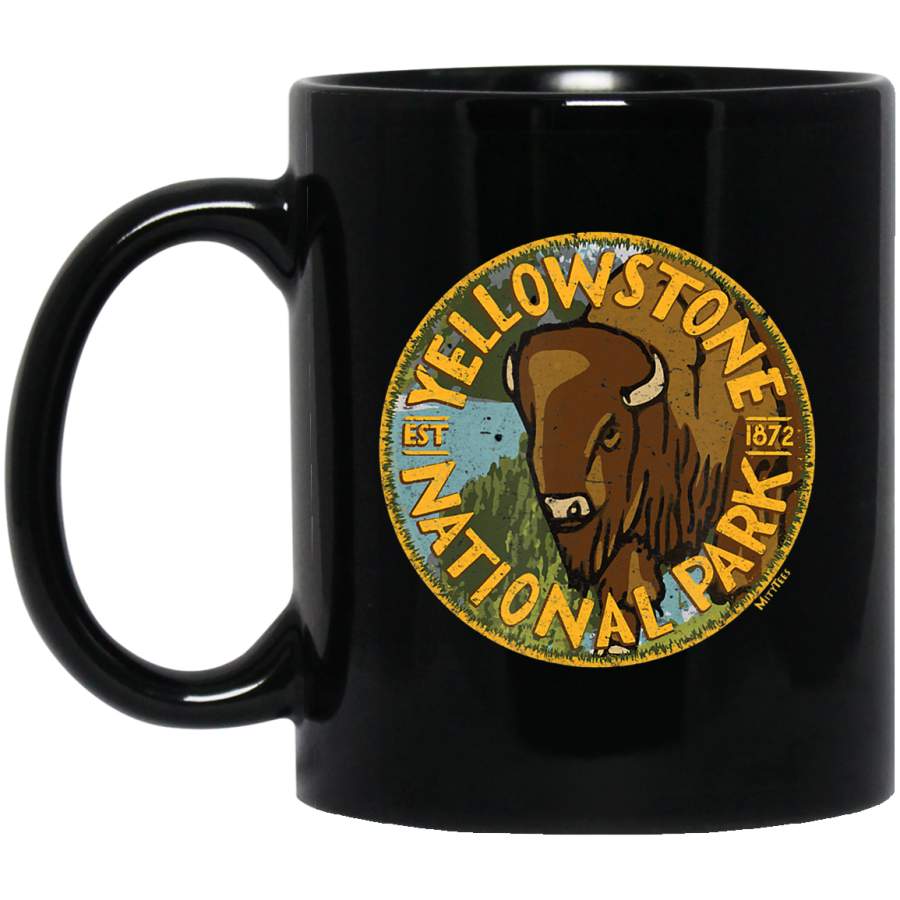 US National Park – Vintage Distressed Design – Yellowstone Coffee Mug