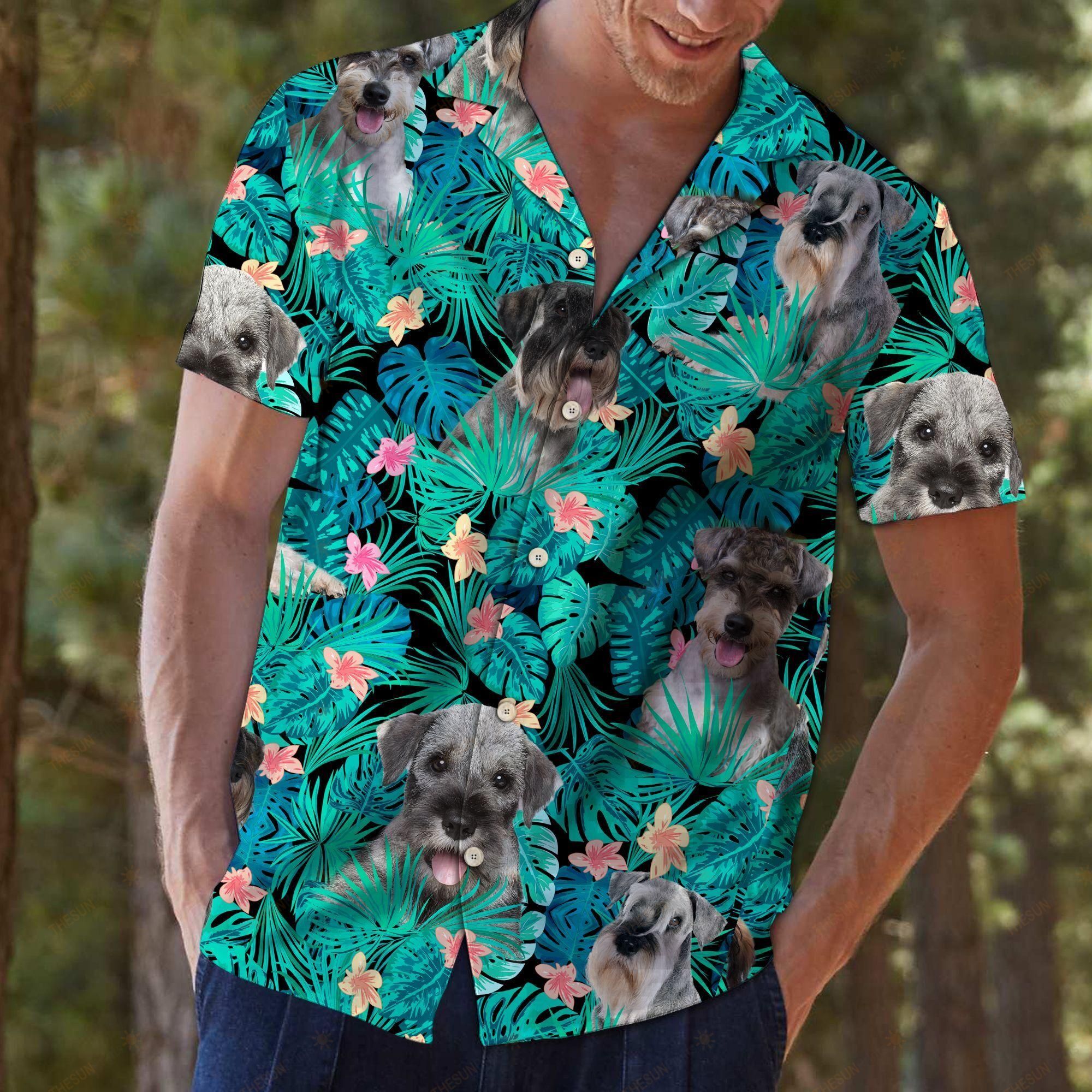 Standard Schnauzer Tropical Hawaiian Shirt Ha57494